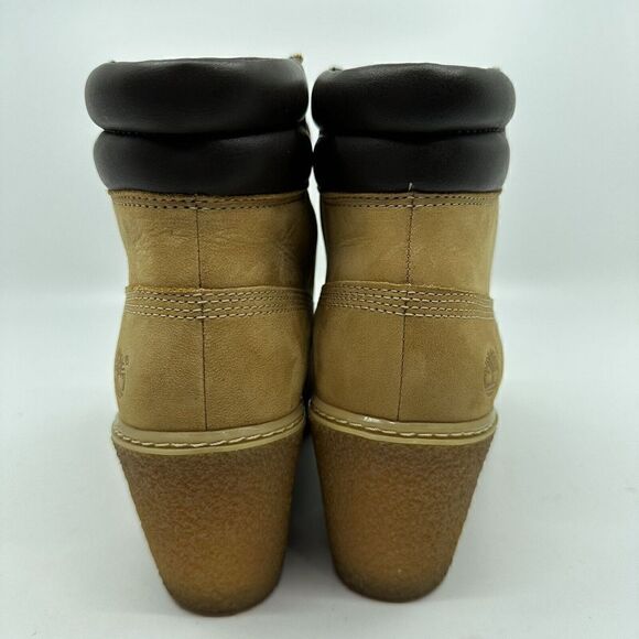 Timberland Earthkeepers Amston Women’s Size 9.5 Brown Wedge Bootie Boots 8251A - Picture 5 of 11